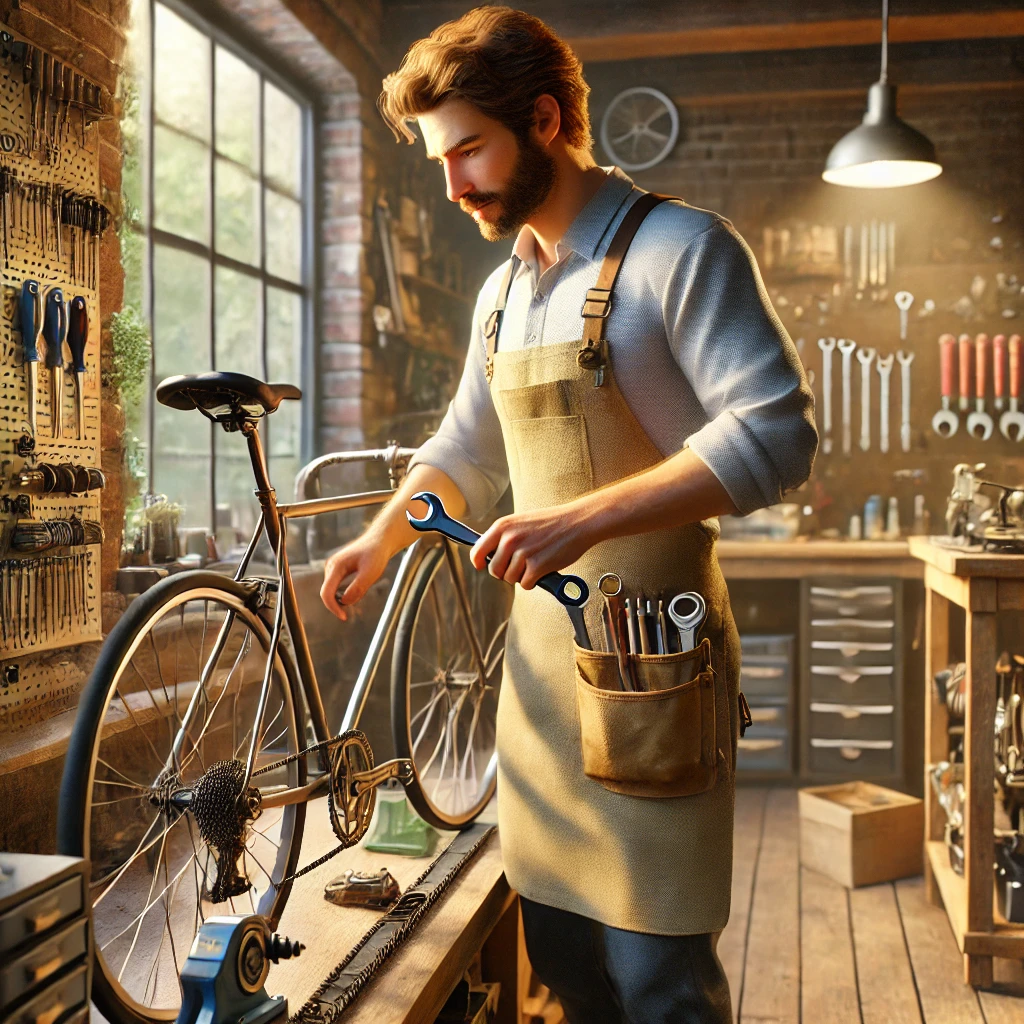 Tom dans son atelier